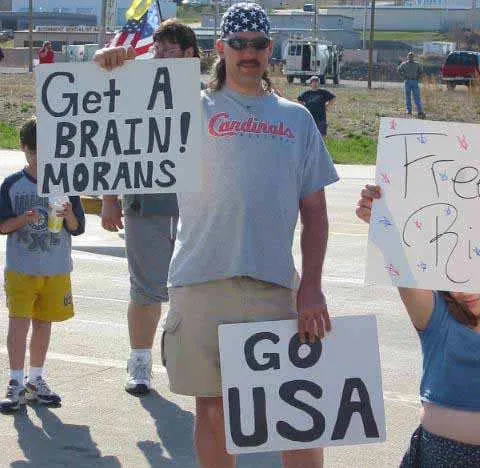 Get A Brain Morans meme card