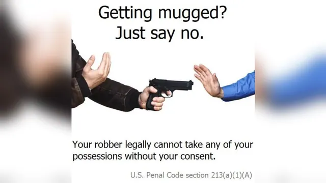 Getting Mugged? Just Say No meme card