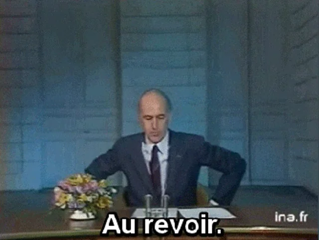 Meme Giscard d'Estaing: Auf Wiedersehen