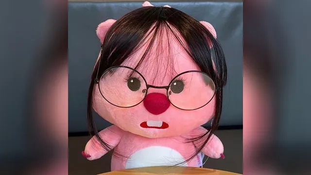 Glasses Loopy Plushie meme card