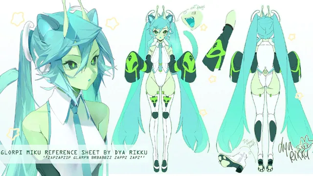 Glorpi Miku meme card