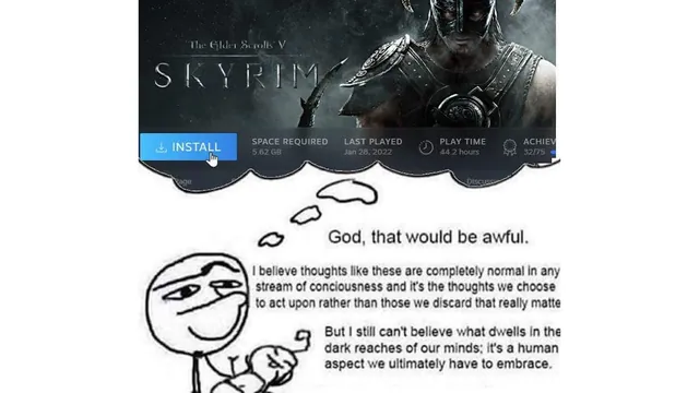 God That Would Be Awful meme card