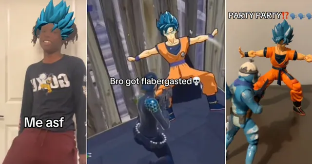 Goku "Party Party" meme card
