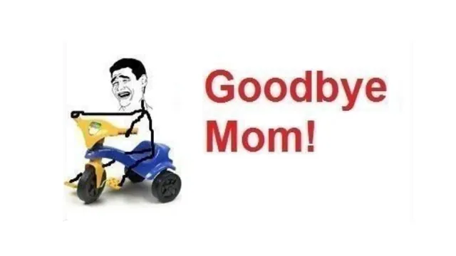 Goodbye Mom! meme card