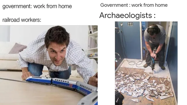 Government: Work From Home meme card