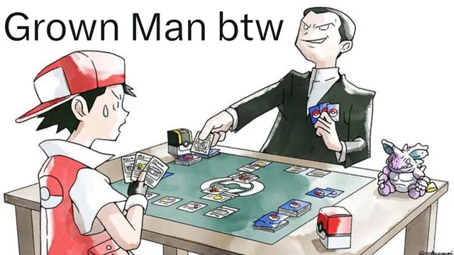 Grown Man BTW meme card