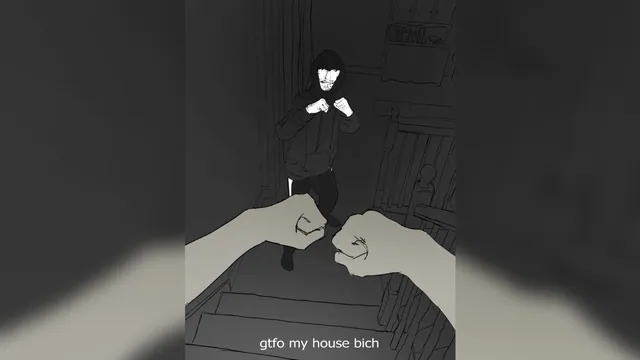 GTFO My House Bich meme card