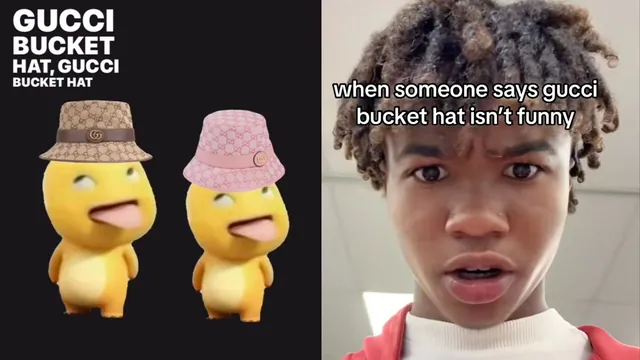 Gucci Bucket Hat (TikTok) meme card