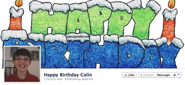 Happy Birthday Colin meme card