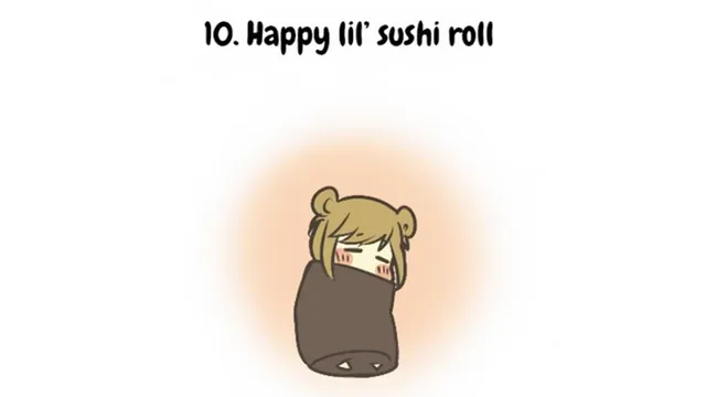 Happy Lil' Sushi Roll meme card