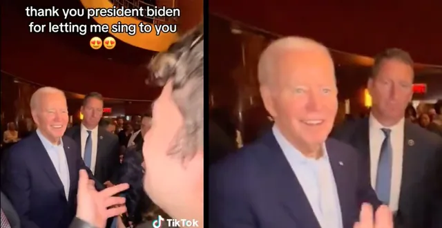 Carte meme Harry Daniels Singing "National Anthem" to Joe Biden