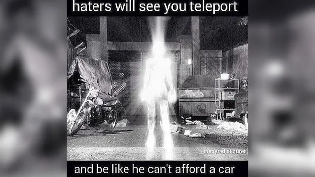 Haters Will See You X and Be Like Y meme card