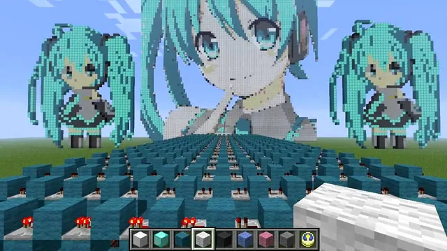 Hatsune Miku Created Minecraft meme card