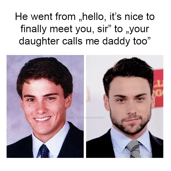 Carte meme He Went From "Hello Sir, It’s Nice To Finally Meet You" To "Ya Daughter Calls Me...