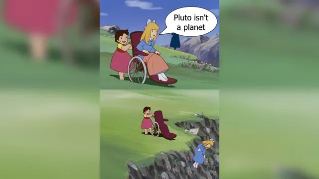Heidi Pushes Clara Over Cliff meme card