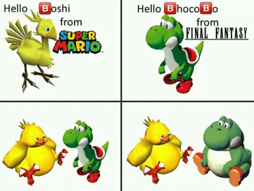 Hello Yoshi From Super Mario meme card