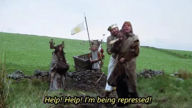 Help! Help! I'm Being Repressed meme card