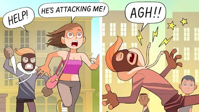 Help! He's Attacking Me! / Agh! / She Misgendered Me meme card