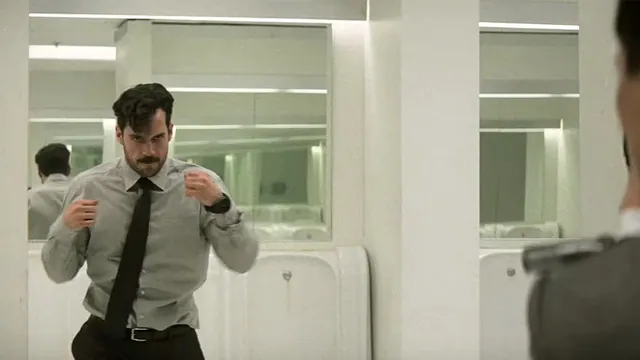 Henry Cavill Reloading Biceps meme card