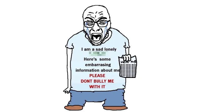 Here's Some Embarrassing Information About Me meme card