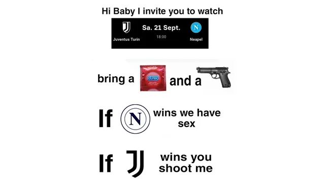 Hi Baby I Invite You to Watch X, Bring a Condom and a Gun meme card