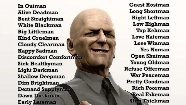 Carte meme Hideo Kojima Character Names