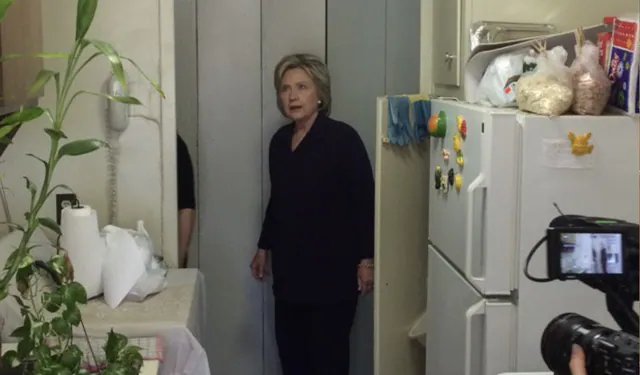 Hillary Clinton In An East Harlem Kitchen meme card