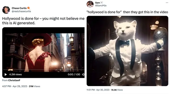 Hollywood Is Done For / AI-Generated Hollywood meme card