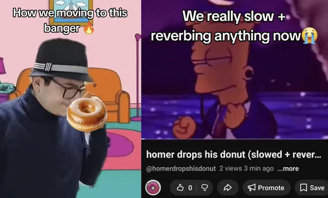 Homer Drops His Donut meme card