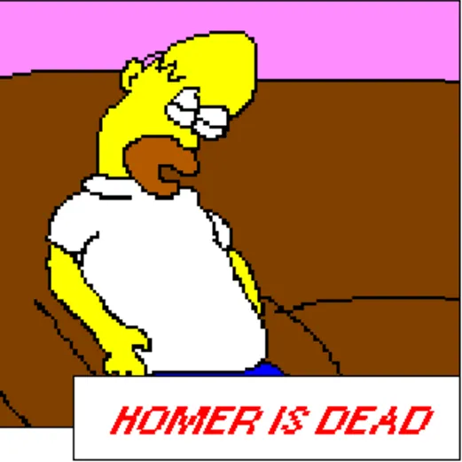 Carte meme Homer Is Dead