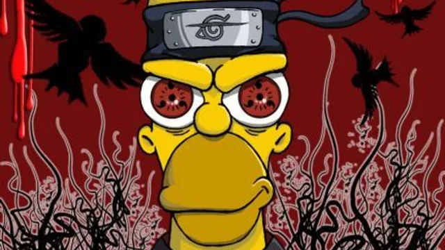 Carte meme Homer Sharingan / Homer Uchiha