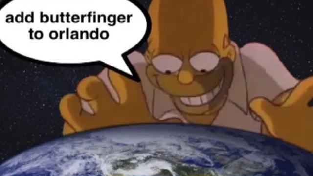 Carte meme Homer Simpson Looking Over Earth / Add Butterfinger to Orlando