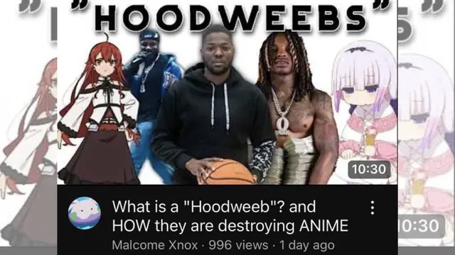 Hoodweebs / Hood Weeb (Slang) meme card
