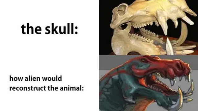 How Aliens Would Reconstruct The Animal meme card