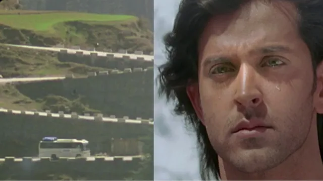 Hrithik Roshan Crying Looking At Bus meme card