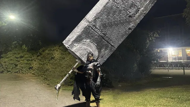 Humongous Sword Guy meme card