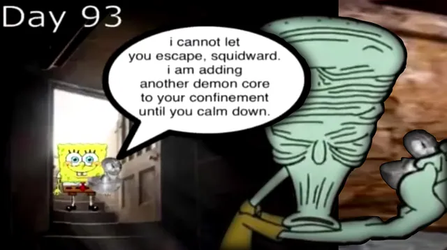 Carte meme I Cannot Let You Escape, Squidward