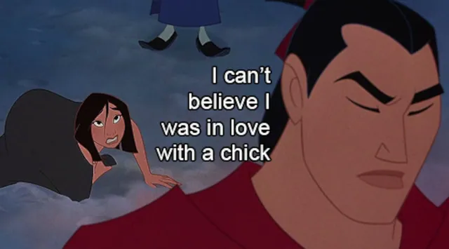 I Can't Believe I Was In Love With a Chick meme card