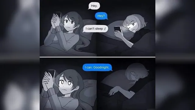 I Can't Sleep. I Can Goodnight. meme card
