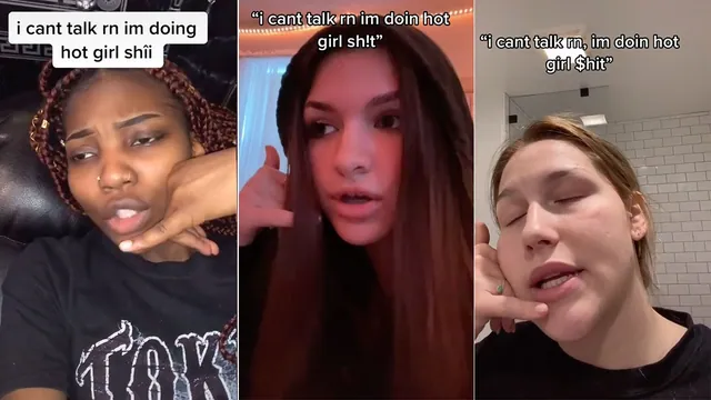 I Can't Talk Right Now, I'm Doing Hot Girl Shit meme card