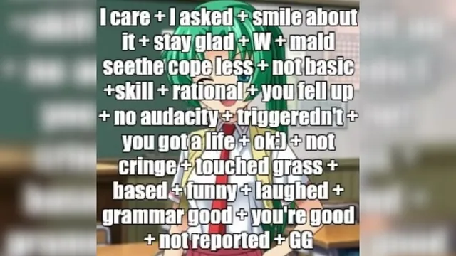 I Care + I Asked + Smile About It meme card