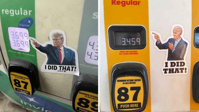 "I Did That" Gas Station Stickers meme card