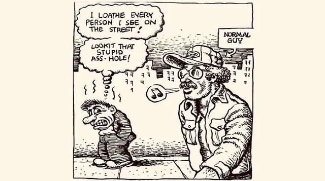 Carte meme I Loathe Every Person I See On The Street / R. Crumb Comic