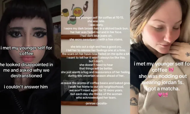 Carte meme I Met My Younger Self For Coffee