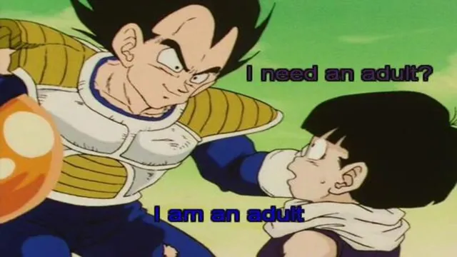 I Need An Adult meme card