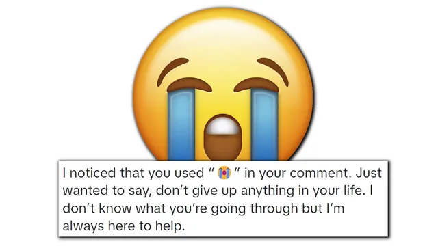 I Noticed That You Used "😭" In Your Comment meme card