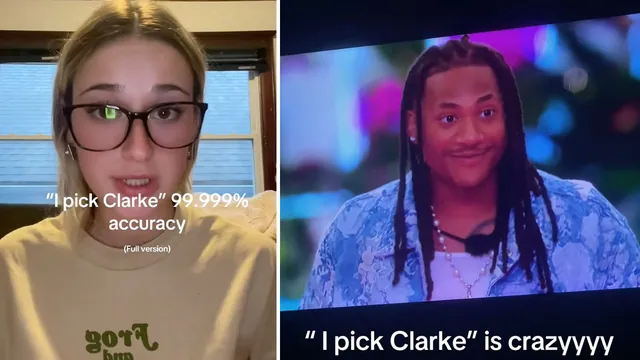 I Pick Clarke (Love Island) meme card