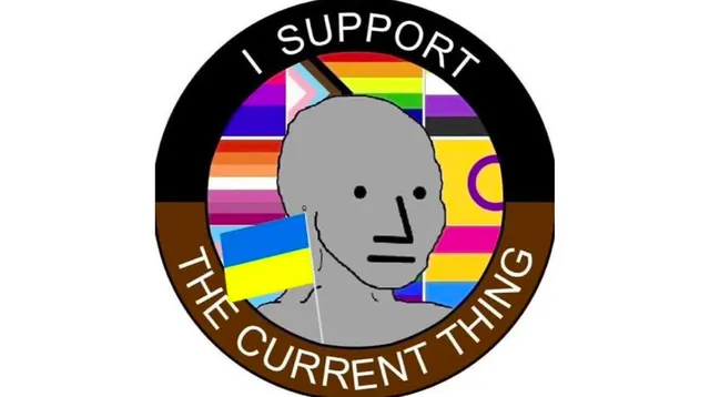 I Support The Current Thing meme card