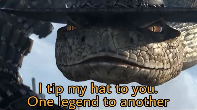 I Tip My Hat to You. One Legend to Another meme card