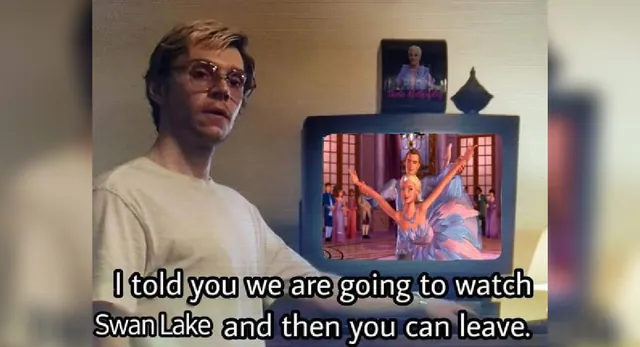 I Told You We Are Going to Watch X and Then You Can Leave meme card